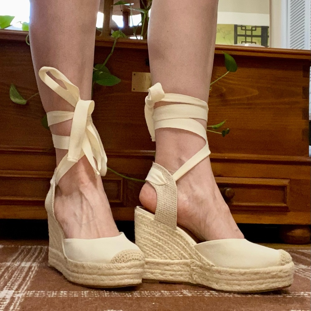 Cream Espadrille Wedges